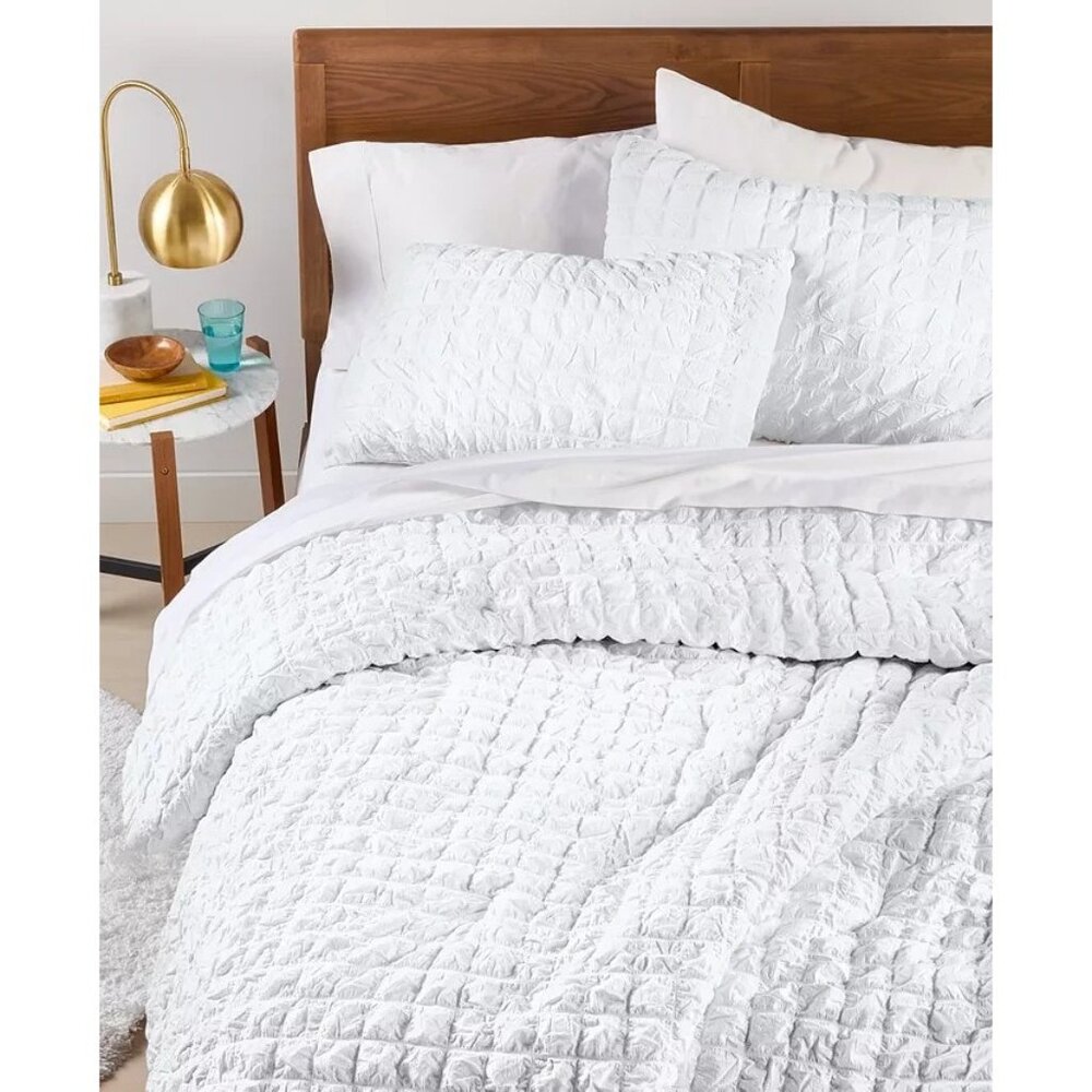 Arch Studio Seersucker 2-Pc Twin XL Comforter Set White MSRP $160